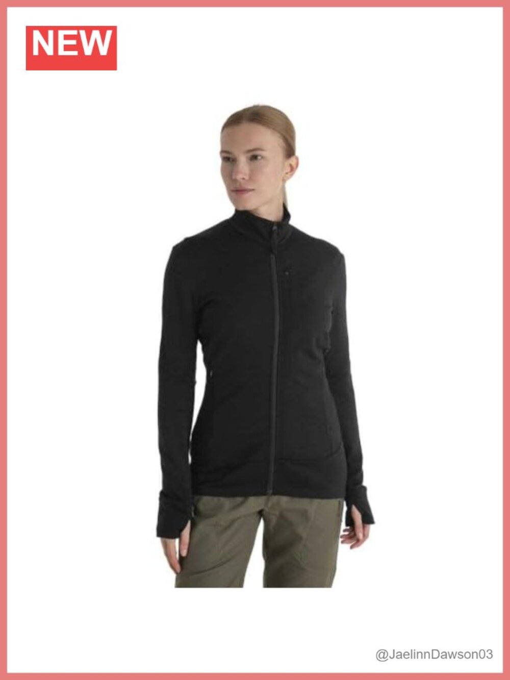 Merino Wool Full Zip Hoodie Slim Fit Active Sweater Mid Layer